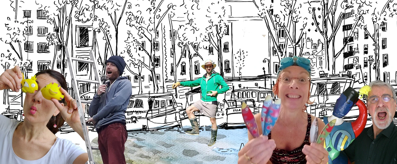 Photos-dessin des Sardines Anonymes.